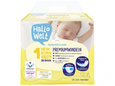 Hallo diapers size1  2-5kg (28 diapers)