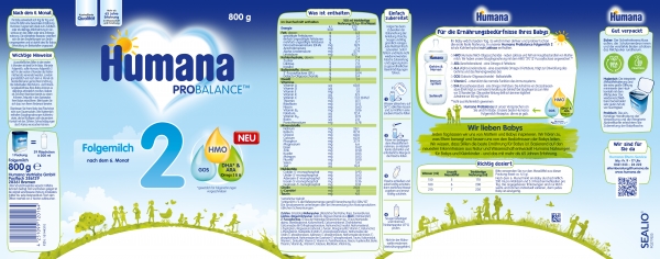 Humana Folgemilch 2 750g