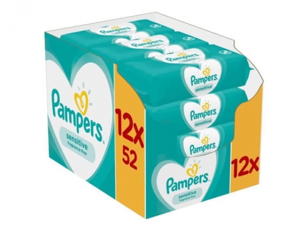 Pampers cleaning cloths sensitive 12x 52 cleaning cloths MEGAPACK